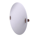 Allied Brass Frameless Oval Tilt Mirror with Beveled Edge RD-91-CA