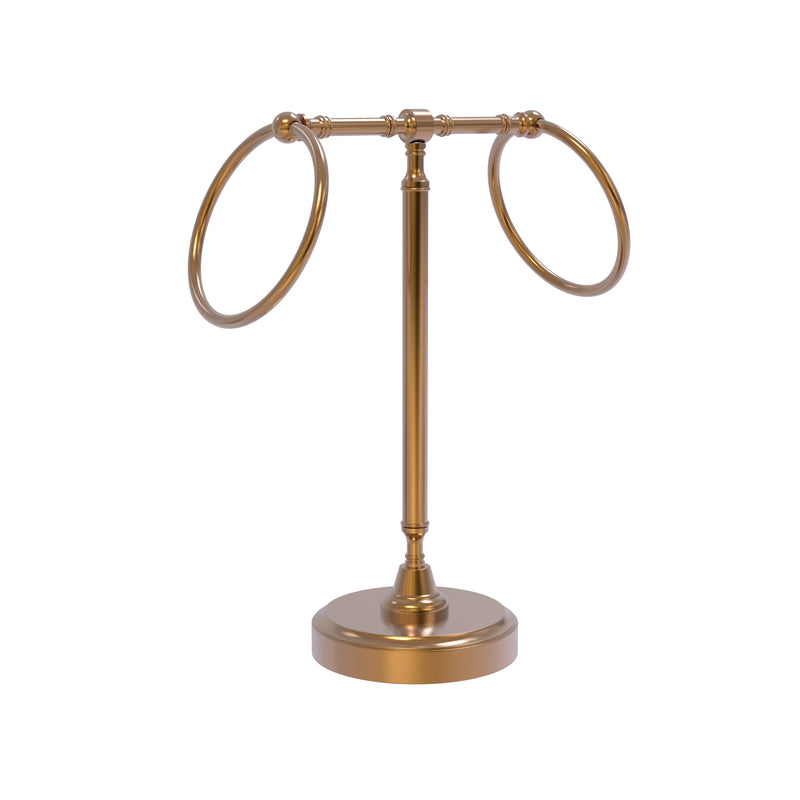 Allied Brass Vanity Top 2 Towel Ring Guest Towel Holder RDM-3-BBR