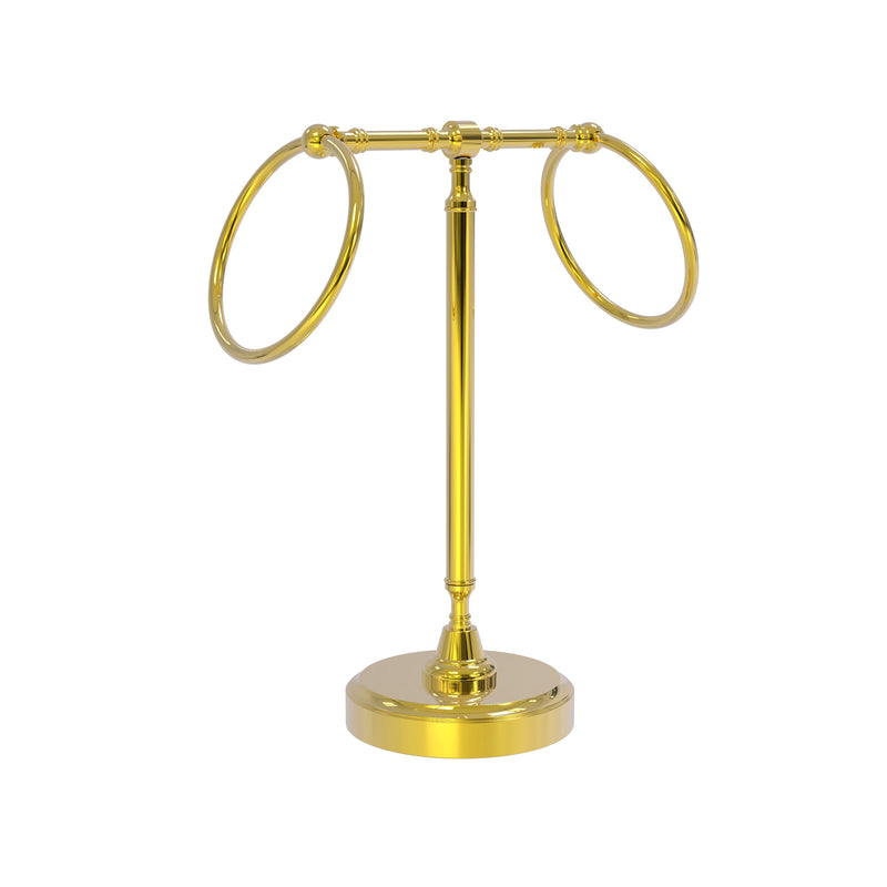 Allied Brass Vanity Top 2 Towel Ring Guest Towel Holder RDM-3-PB