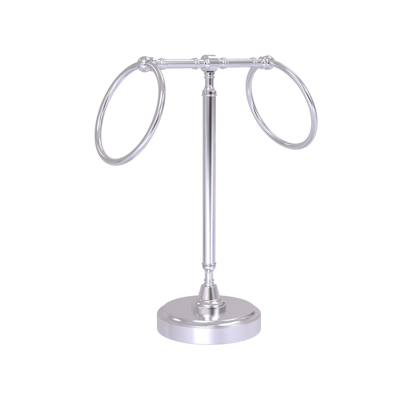 Allied Brass Vanity Top 2 Towel Ring Guest Towel Holder RDM-3-SCH