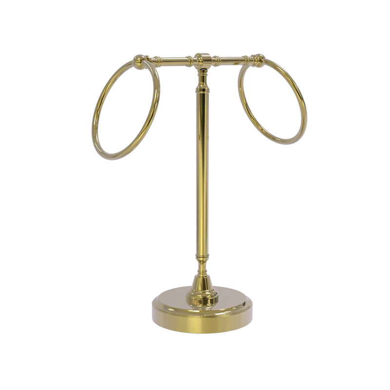 Allied Brass Vanity Top 2 Towel Ring Guest Towel Holder RDM-3-UNL