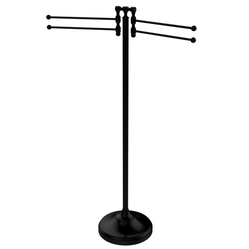 Allied Brass Towel Stand with 4 Pivoting Swing Arms RDM-8-BKM