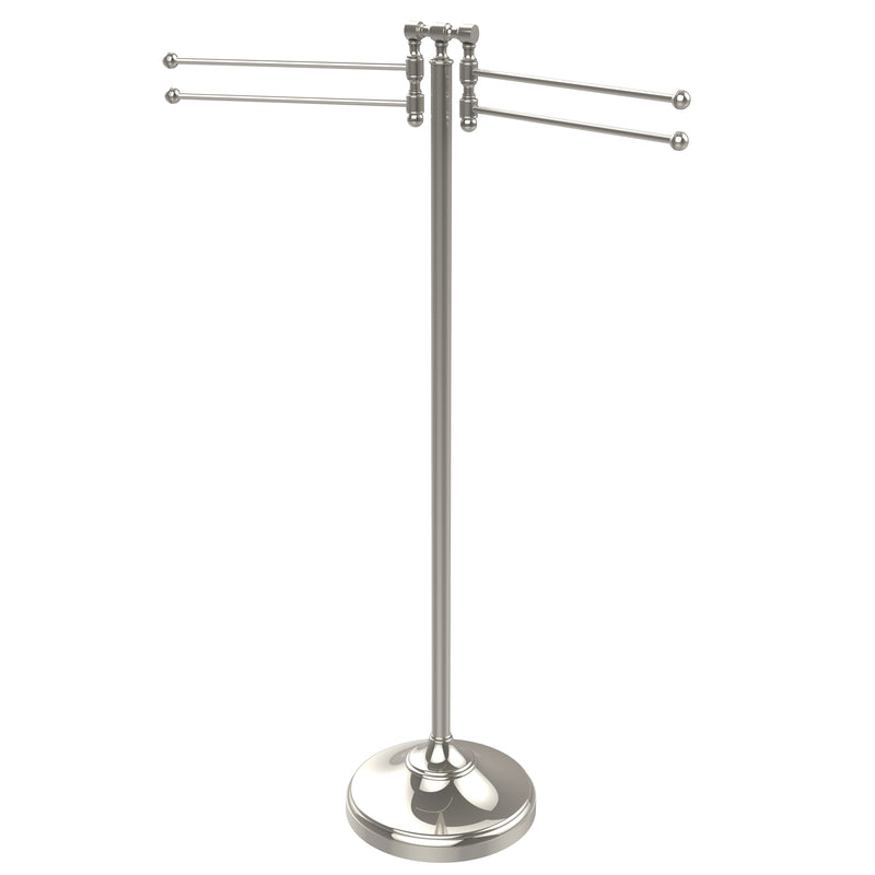 Allied Brass Towel Stand with 4 Pivoting Swing Arms RDM-8-PNI