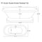 Cambridge Plumbing Acrylic Double Ended Pedestal Bathtub 70" x 30" No Drillings BRZ Package