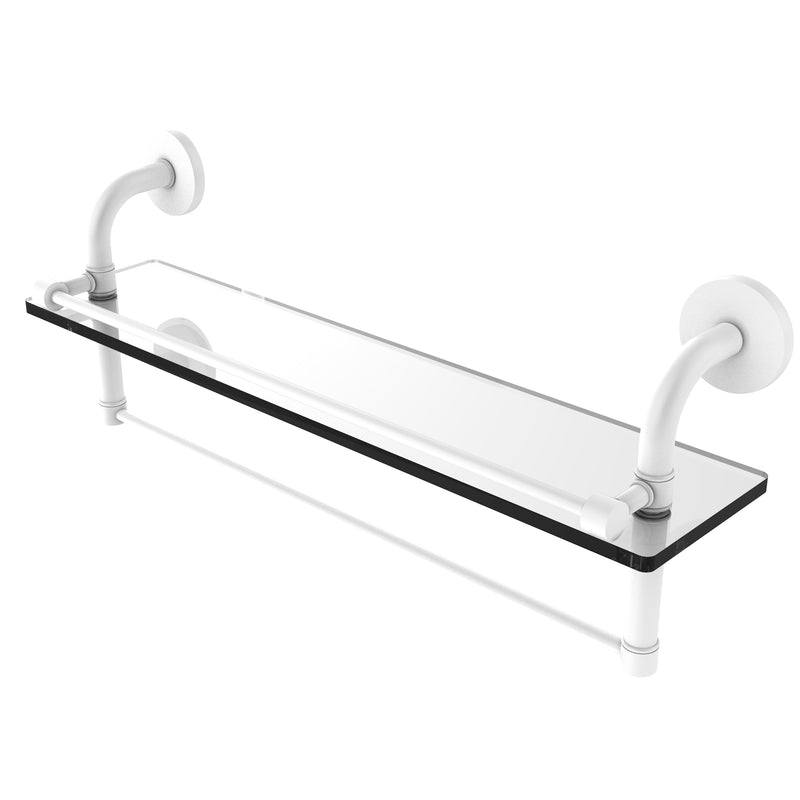 Allied Brass Remi Collection 22 Inch Gallery Glass Shelf with Towel Bar RM-1-22TB-GAL-WHM