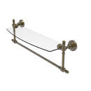 Allied Brass Retro Wave Collection 18 Inch Glass Vanity Shelf with Integrated Towel Bar RW-33TB-18-ABR