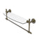 Allied Brass Retro Wave Collection 18 Inch Glass Vanity Shelf with Integrated Towel Bar RW-33TB-18-ABR