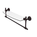 Allied Brass Retro Wave Collection 18 Inch Glass Vanity Shelf with Integrated Towel Bar RW-33TB-18-ABZ