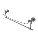 Allied Brass Retro Wave Collection 18 Inch Glass Vanity Shelf with Integrated Towel Bar RW-33TB-18-GYM