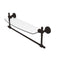 Allied Brass Retro Wave Collection 18 Inch Glass Vanity Shelf with Integrated Towel Bar RW-33TB-18-ORB