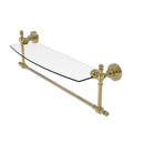 Allied Brass Retro Wave Collection 18 Inch Glass Vanity Shelf with Integrated Towel Bar RW-33TB-18-UNL