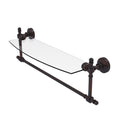 Allied Brass Retro Wave Collection 18 Inch Glass Vanity Shelf with Integrated Towel Bar RW-33TB-18-VB