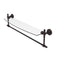 Allied Brass Retro Wave Collection 24 Inch Glass Vanity Shelf with Integrated Towel Bar RW-33TB-24-ABR