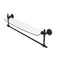 Allied Brass Retro Wave Collection 24 Inch Glass Vanity Shelf with Integrated Towel Bar RW-33TB-24-ABZ