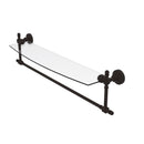 Allied Brass Retro Wave Collection 24 Inch Glass Vanity Shelf with Integrated Towel Bar RW-33TB-24-ORB