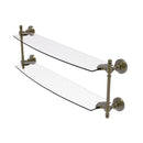 Allied Brass Retro Wave Collection 24 Inch Two Tiered Glass Shelf RW-34-24-ABR