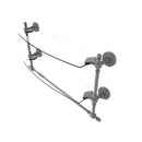 Allied Brass Retro Wave Collection 18 Inch Two Tiered Glass Shelf with Integrated Towel Bar RW-34TB-18-GYM