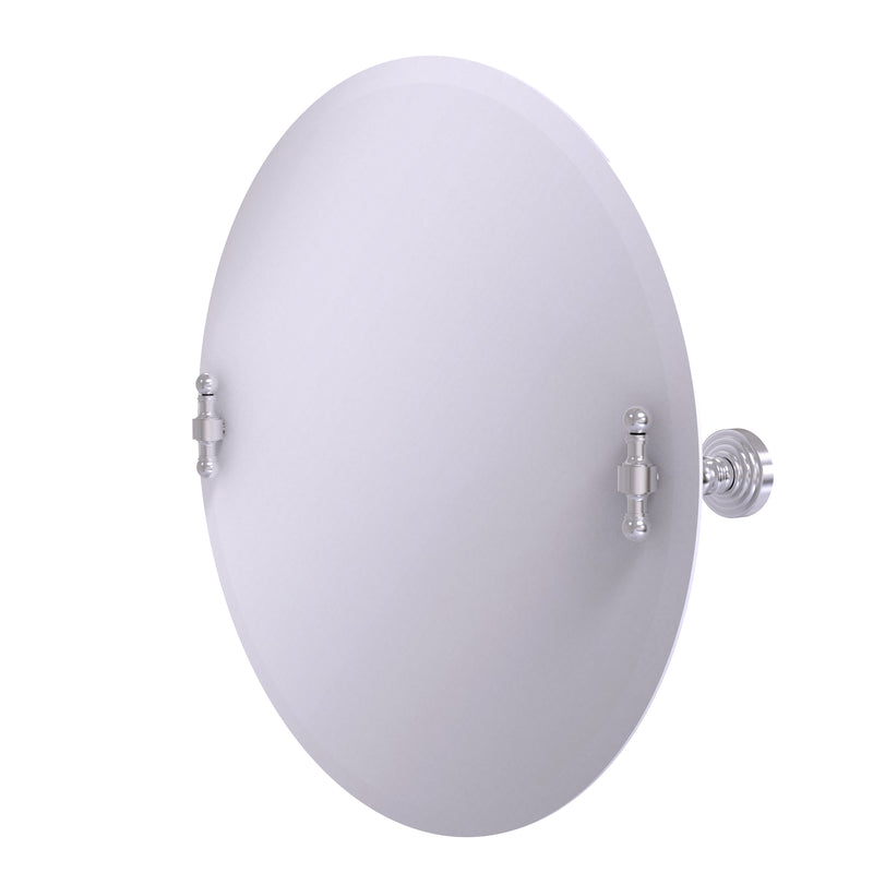 Allied Brass Frameless Round Tilt Mirror with Beveled Edge RW-90-SCH