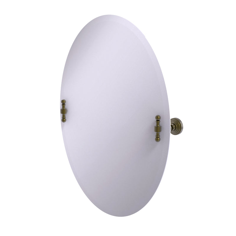 Allied Brass Frameless Oval Tilt Mirror with Beveled Edge RW-91-ABR