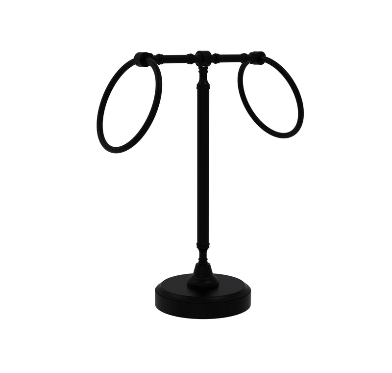 Allied Brass Vanity Top 2 Towel Ring Guest Towel Holder RWM-3-BKM