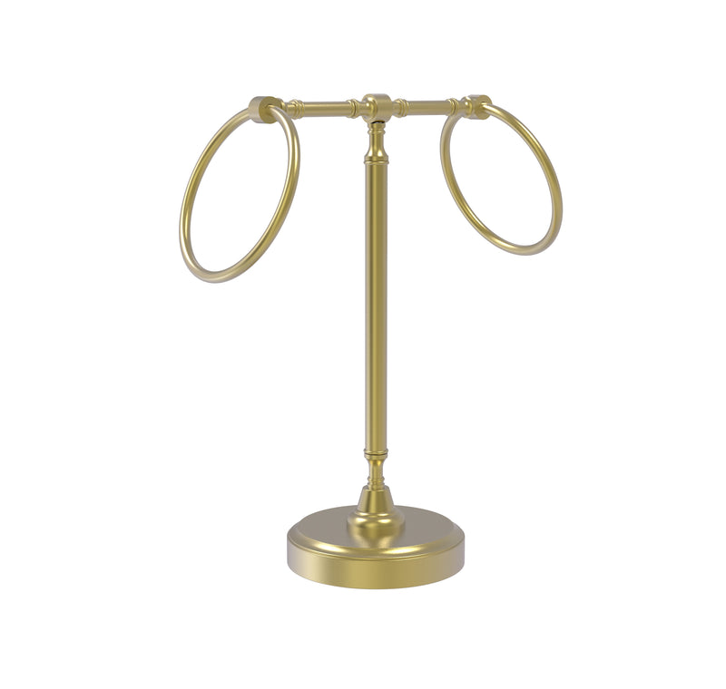 Allied Brass Vanity Top 2 Towel Ring Guest Towel Holder RWM-3-SBR