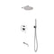 KubeBath Aqua Rondo Shower Set with 12" Rain Shower Handheld and Tub Filler R-WR12TFHH3V