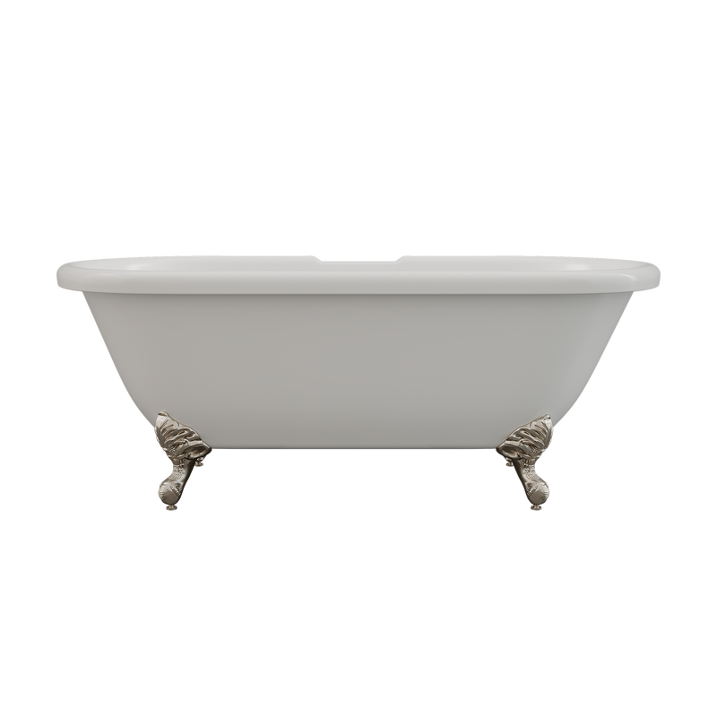 Cambridge Plumbing Acrylic Double Ended Clawfoot Bathtub 70"x30", 7" Drillings BN Feet