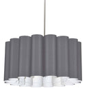 Dainolite 4 Light Sandra Pendant Sglow Grey Polished Chrome	 SAN244-PC-835