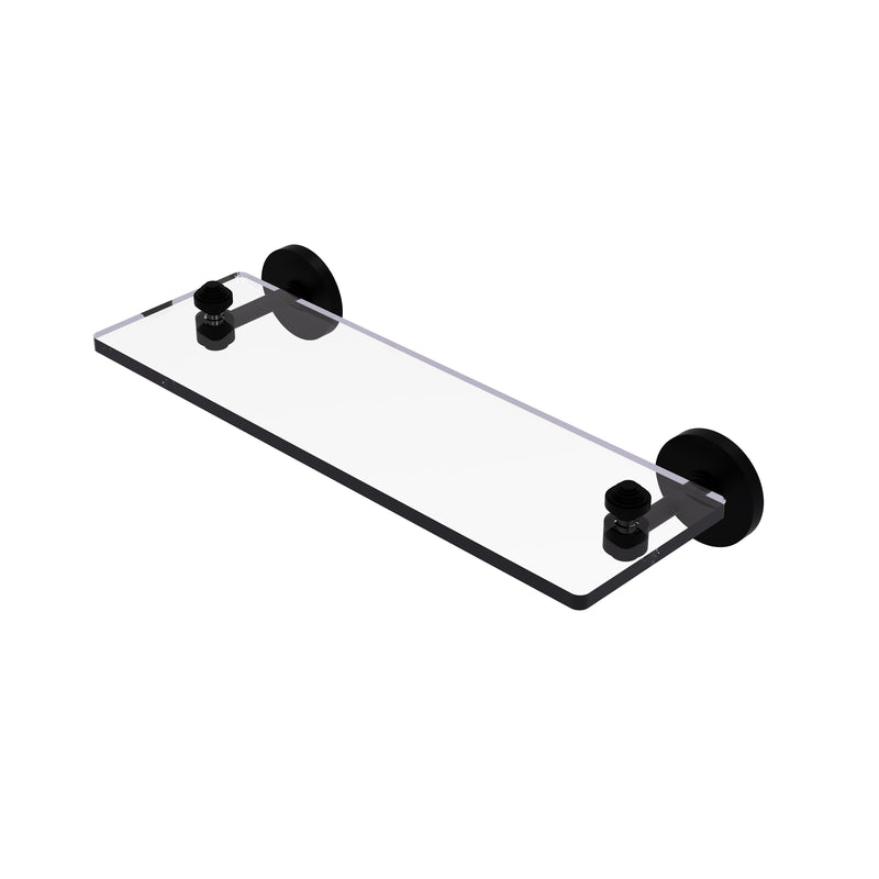 Allied Brass South Beach Collection 16 Inch Glass Vanity Shelf with Beveled Edges SB-1-16-BKM