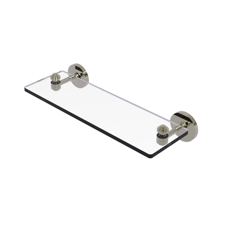 Allied Brass South Beach Collection 16 Inch Glass Vanity Shelf with Beveled Edges SB-1-16-PNI