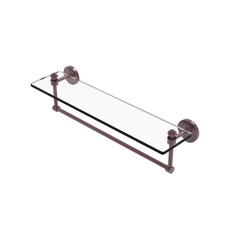 Allied Brass Southbeach Collection 22 Inch Glass Vanity Shelf with Integrated Towel Bar SB-1TB-22-CA