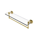 Allied Brass Southbeach Collection 22 Inch Glass Vanity Shelf with Integrated Towel Bar SB-1TB-22-PB