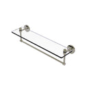 Allied Brass Southbeach Collection 22 Inch Glass Vanity Shelf with Integrated Towel Bar SB-1TB-22-PNI