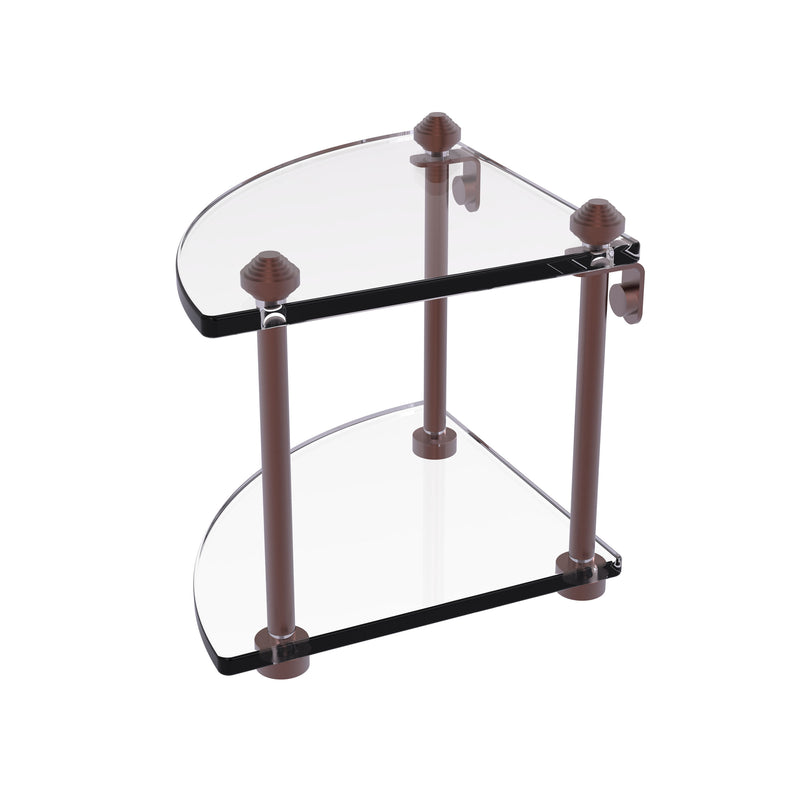 Allied Brass Southbeach Collection Two Tier Corner Glass Shelf SB-3-CA