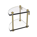 Allied Brass Southbeach Collection Two Tier Corner Glass Shelf SB-3-SBR