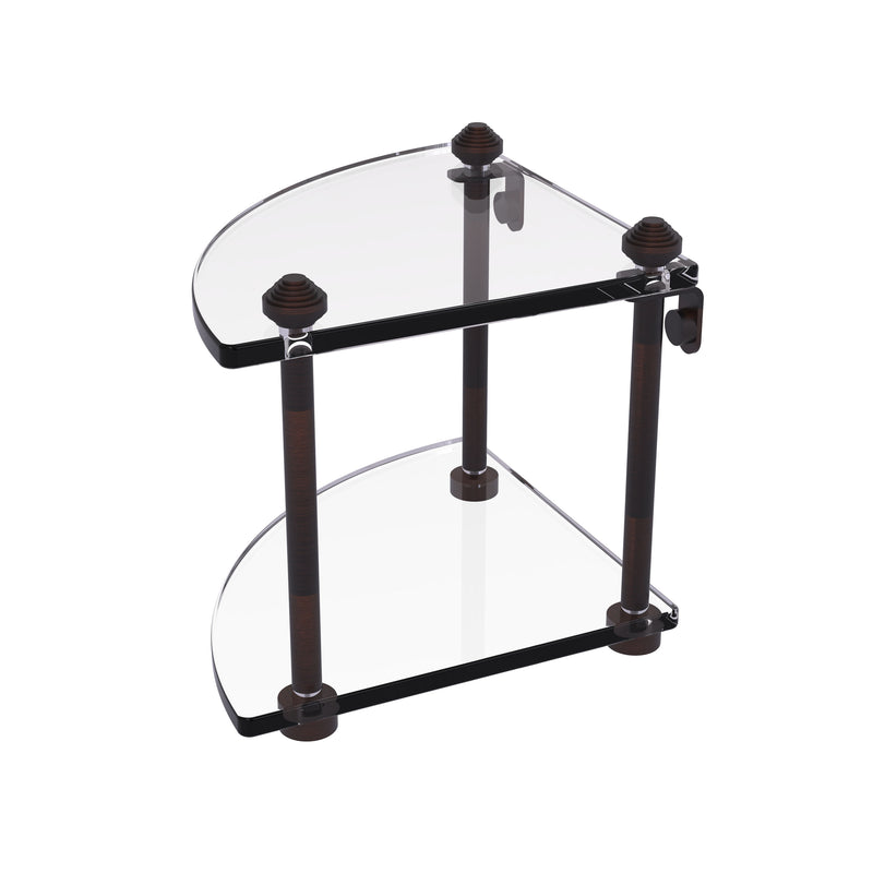 Allied Brass Southbeach Collection Two Tier Corner Glass Shelf SB-3-VB