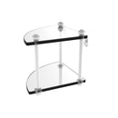 Allied Brass Southbeach Collection Two Tier Corner Glass Shelf SB-3-WHM