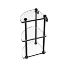 Allied Brass Southbeach Collection Three Tier Corner Glass Shelf SB-6-BKM