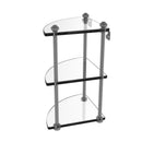 Allied Brass Southbeach Collection Three Tier Corner Glass Shelf SB-6-GYM