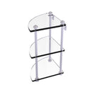 Allied Brass Southbeach Collection Three Tier Corner Glass Shelf SB-6-PC