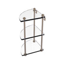 Allied Brass Southbeach Collection Three Tier Corner Glass Shelf SB-6-PEW