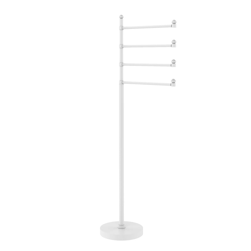 Allied Brass Southbeach Collection Free Standing 4 Pivoting Swing Arm Towel Stand SB-84-WHM