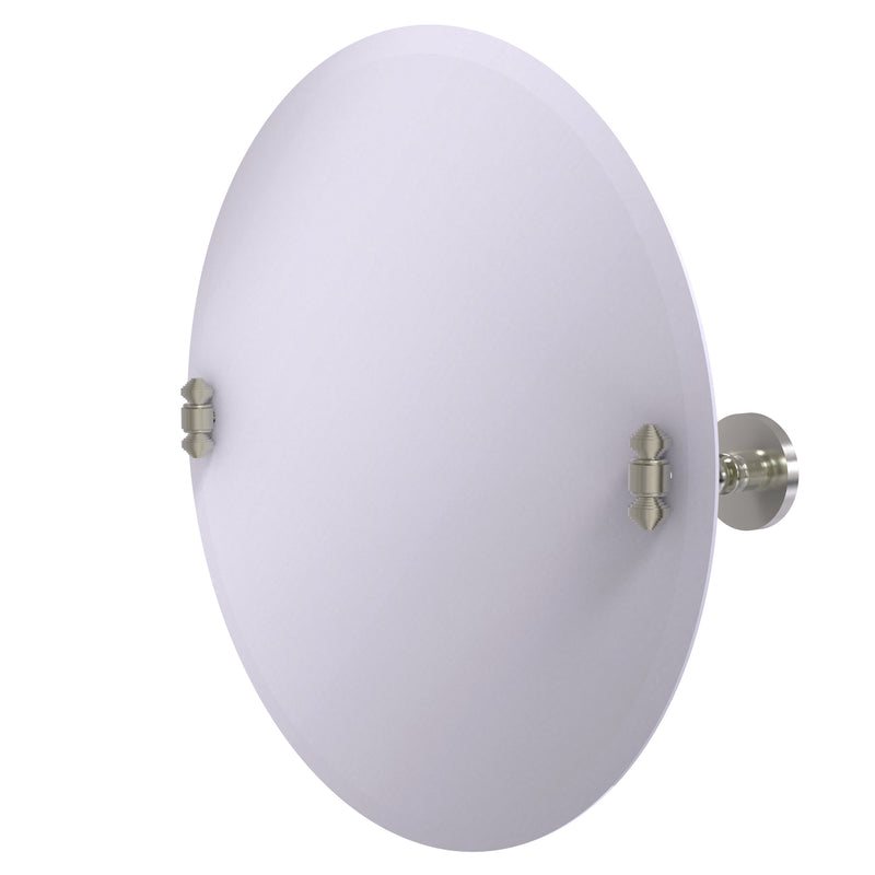 Allied Brass Frameless Round Tilt Mirror with Beveled Edge SB-90-SN