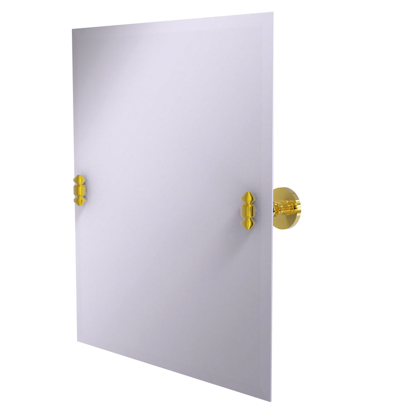 Allied Brass Frameless Rectangular Tilt Mirror with Beveled Edge SB-92-PB