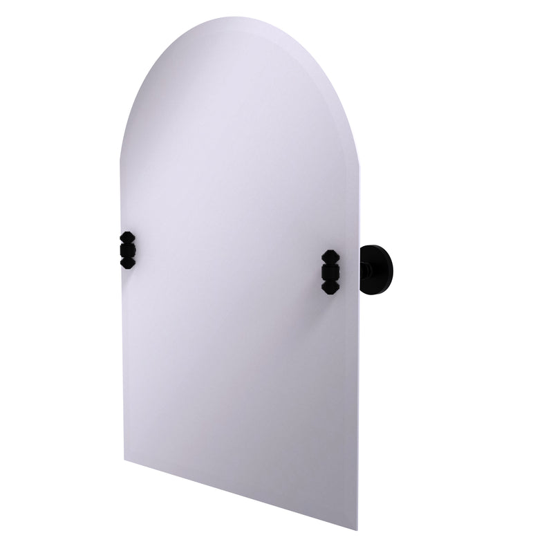 Allied Brass Frameless Arched Top Tilt Mirror with Beveled Edge SB-94-BKM