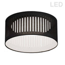 Dainolite 14W Slit Drum Led Flush Mount Black SDLED-15FH-BK