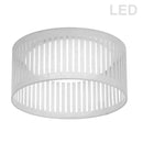 Dainolite 14W Slit Drum Led Flush Mount White SDLED-15FH-WH