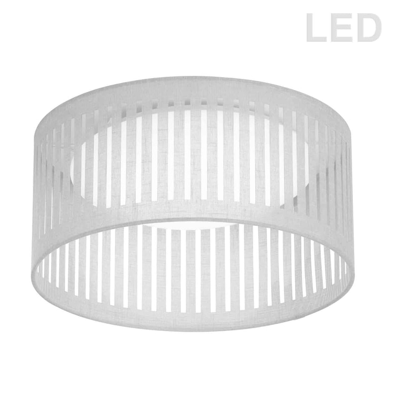 Dainolite 14W Slit Drum Led Flush Mount White SDLED-15FH-WH