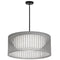 Dainolite 22W Slit Drum Pendant Matte Black with Gray Shade SDLED-20P-MB-GRY