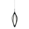 Dainolite 15W Pendant Matte Black with White Acrylic Diffuser SEL-6P-MB